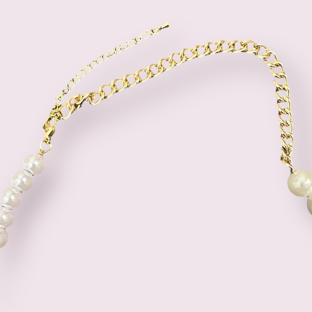 🌈 Smiley Face, Flower, Pastel, Rainbow, Faux Pearl, Necklace - Picture 4 of 4